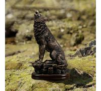 Statuetta di lupo in poliresina, collezione di tavoli artigianali creativi