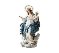 Statuetta di Madonna della Divina Provvidenza, statue della Madonna della MT, decorazione per la casa, devota ispirazione orante, scultura del nonno (bianco, taglia unica)