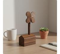 Statuetta di mulino a vento in legno, design retrò, mulino a vento decorativo