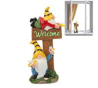 Statuetta di nano da giardino illuminata per giardino, statua di nano da giardino, statua nana luminosa per decorazione di vacanza | Statuetta di gnomo di decorazione del prato per patio, giardino