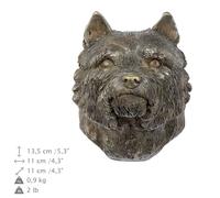 Statuetta Di Norwich Terrier Appesa A Una Parete, Bronzo, Arte Canina, DE
