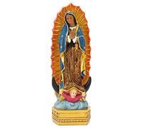 Statuetta di Nostra Signora di Guadalupe, 7,9 pollici Statue religiose colorate della Vergine Maria per la decorazione da tavolo dell'ufficio domestico, regalo di arredamento