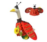 Statuetta di oche da giardino, abiti per le vacanze, per il prato festivo, costume da portico resistente alle intemperie per cortile, vestito unico per statue da giardino, abbigliamento