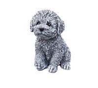 Statuetta di pietra maltese Havanese cucciolo, resistente al gelo e agli agenti atmosferici fino a -30°C, in pietra massiccia