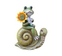 Statuetta di rana Statua da giardino in miniatura di rana per tavolo da