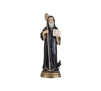 Statuetta di San Benedetto in resina dipinta a mano da 20 cm