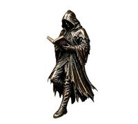 Statuetta di scheletro tetro realizzata a mano in resina, mini scultura gotica dark a forma di bara, estetica da collezione, ornamento per libreria, scrivania, decorazione per la Mensola (One Size)
