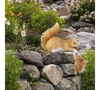 Statuetta di scoiattolo in resina Figurine da giardino Cake Topper per il