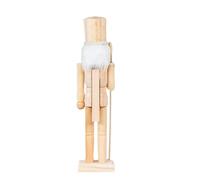 Statuetta di soldato in legno fatta a mano da 38 cm Ornamenti natalizi non finiti per bambini sicuri e festival scultura di schiaccianoci di Natale