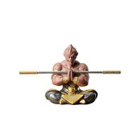 Statuetta di Sun Wukong, Re Scimmia, in argilla viola, set da tè, accessori artigianali, ornamenti scrivania, regali(B)