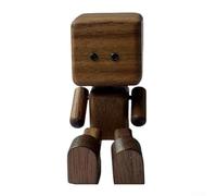 Statuetta di uomo che scuote in legno con piedi a dondolo, ornamento interattivo realizzato a mano, per scrivania e auto, porta movimento divertente e fascino a qualsiasi spazio (C)