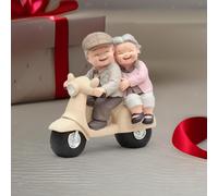 Statuetta di vecchia coppia Anniversario di matrimonio Scultura amorevole