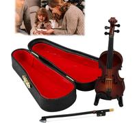 Statuetta di violino suonabile del 2025, il più piccolo strumento musicale in miniatura al mondo con suono e musica triste, accessorio per casa delle bambole o portachiavi per regali unici e stupidi