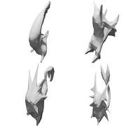 Statuetta Djinn Low Poly dal Gioco Golden Sun Personaggio Modello 3D