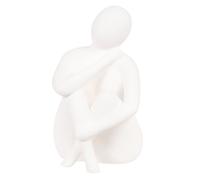 Statuetta donna in gres bianco alt. 17cm