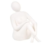 Statuetta donna in gres bianco alt. 21cm