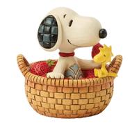Statuetta Enesco Jim Shore Peanuts Snoopy e Woodstock (cesto fragole)