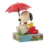 Statuetta Enesco Jim Shore Peanuts Snoopy e Woodstock (ombrello)