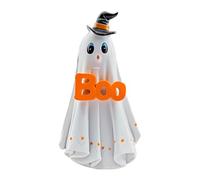 Statuetta Fantasma Decorazione In Resina Con LED Buffa Spettrale E Carina
