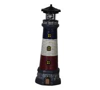 Statuetta faro con luce ad energia solare per prati, rocce finte versatili