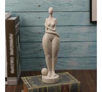 Statuetta femminile, scultura femminile, statua di donna grassa, astratta,
