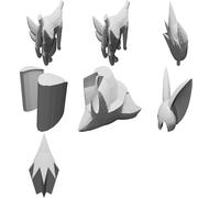 Statuetta Fennekin Pokemon Multicolore Stampata 3D da Collezione Decorativa