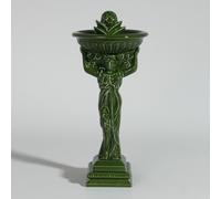 Statuetta figura in maiolica verde alt. 30 cm