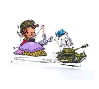 Statuetta in acrilico Art To Print Le Petit Spirou Militaire (10 cm)