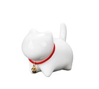 Statuetta in ceramica a forma di gatto bianco, accessorio for il set da tè, statua for la cerimonia del , decorazione for animali domestici, regali