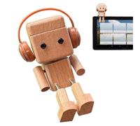 Statuetta in legno che scuote l'uomo per cruscotto, piccola statuetta | Accessori in legno per cruscotto auto, per studenti, auto, camera da letto, libreria, soggiorno, tavolino da caffè