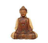 Statuetta in legno suar buddha in meditazione