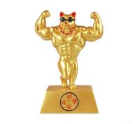 Statuetta in resina a forma di gatto fortunato muscoloso per migliorare la decorazione della casa e del lavoro
