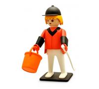 Statuetta in resina del Cavallo da Salto Ostacoli - Collezione Vintage Playmobil - Nouvo