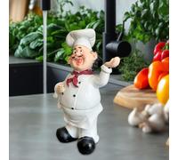 Statuetta In Resina Di Uno Chef, Graziosa Scultura In Resina Per Il Piano