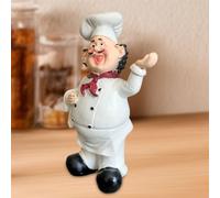 Statuetta In Resina Di Uno Chef, Graziosa Scultura In Resina Per Il Piano Di