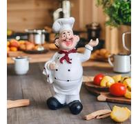 Statuetta in resina raffigurante uno chef, ornamento da tavolo, graziosa