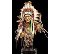 Statuetta indiana grande - Busto con aquila scettro