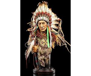 Statuetta indiana grande - Busto con aquila scettro