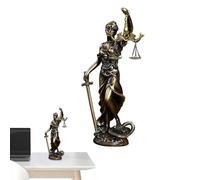 Statuetta Lady Justice - Statua Della Dea Della Giustizia, Scultura Della Dea Giustizia | Scala Di Figurine Di Giustizia Cieca, Decorazione Da Tavolo Statua In Resina Della Giustizia, Scultura