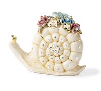 Statuetta Lumaca in Porcellana Statuine Capodimonte Statuina Oro Statuette Rose