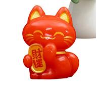 Statuetta Maneki-neko - Gatto Fortune , Statua Maneki Neko Buona | Ornamenti da collezione per decorazione di prosperità, collezione in miniatura di gatto fortunato, gatto della