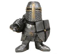 Statuetta medievale in resina dipinta a mano, scultura di gnomo per decorazione da giardino, pezzo unico d'arte ornamentale (W137)