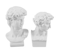 Statuetta Mini David in resina da 2 pezzi. Busto realistico di David. Statua di