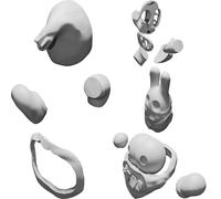 Statuetta Nabbit da Super Mario Multi-Colore 3D Stampato Collezione Figura