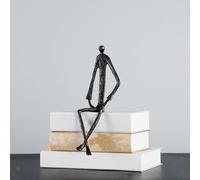 Statuetta nordica in metallo con statua d'arte da collezione per la