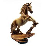 Statuetta ornamentale a forma di cavallo, effetto legno
