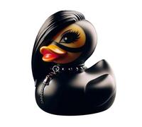 Statuetta Papero Gotico Duckieville 9cm - Figura Singola in Resina Satan Punk | Collezione Premium Dark Rock | Decorazione per Scrivania, Scaffale, Bagno | Regalo Originale destinato a Collezionisti