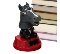 Statuetta per auto a testa mobile, ornamento solare oscillante per auto, statua decorativa per interni del veicolo, per berlina, camion, SUV, pick-up, casa, ufficio, finestra, tavolo,