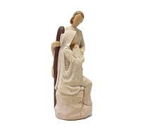 Statuetta per presepe, regalo di Natale, famiglia di 3 statue, decorazione per la casa, ufficio, decorazione natalizia, mamma, figlia, regalo 9 x 7,5 x 20,5 cm