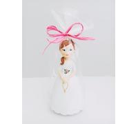 Statuetta per torta o torta bambina prima comunione bambina con rosario